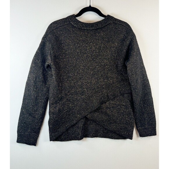 A.L.C. Womens Sweater Gray Bowen Merino Wool Alpaca Knit Metallic Pullover Small - Picture 9 of 11